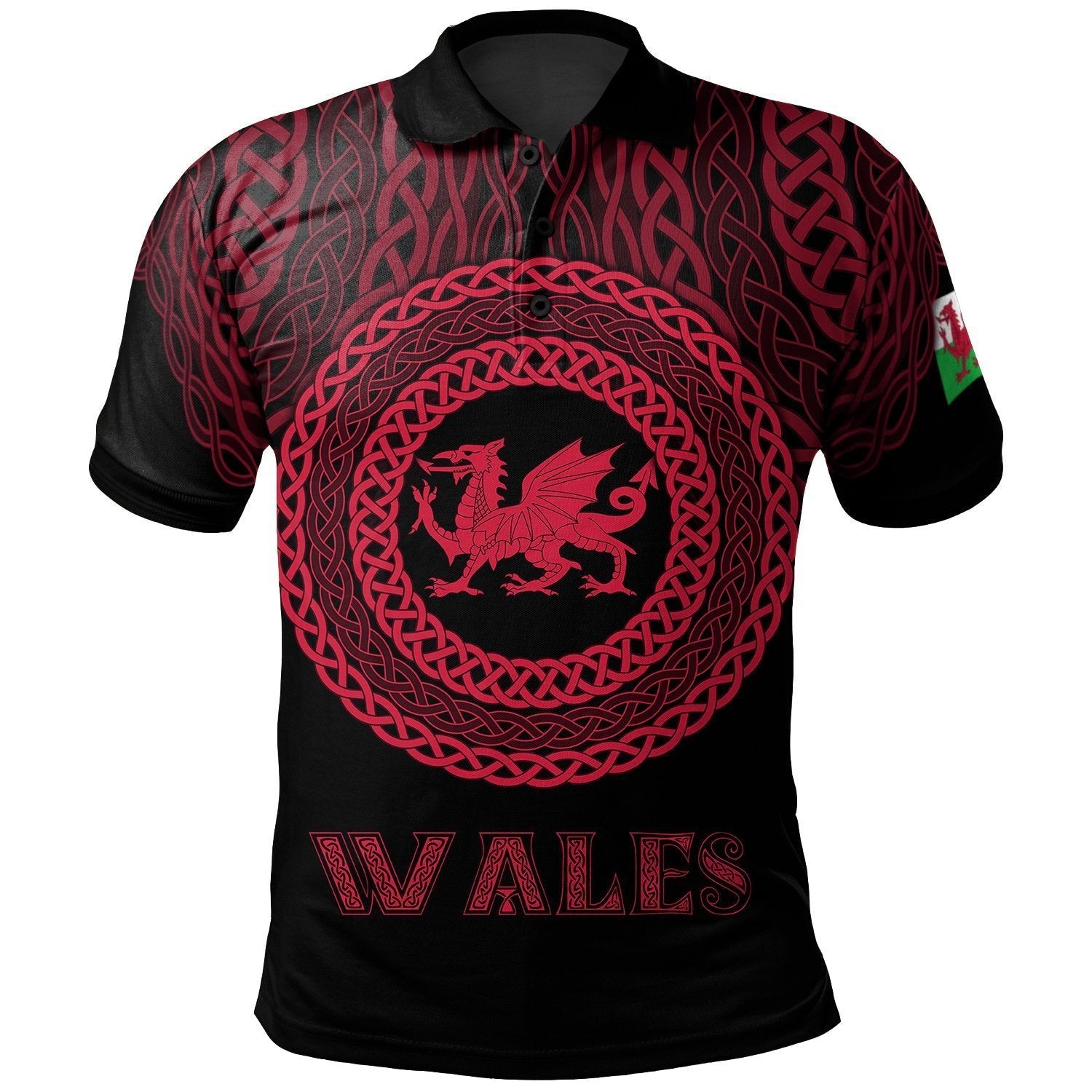 Wales Celtic Polo - Celtic Pride - Vibe Hoodie Shop