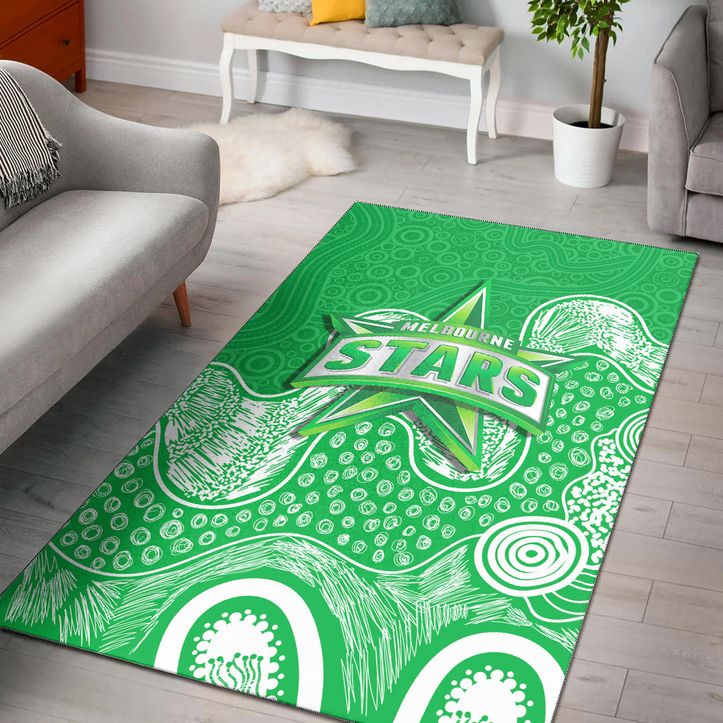 Melbourne Stars Area Rug - Aboriginal Style Of Dot - - Vibe Hoodie Shop