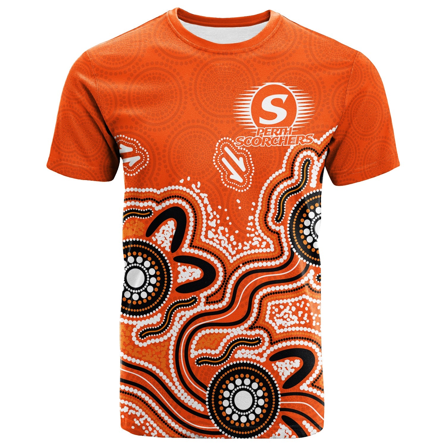 Perth Scorchers T shirt - Aboriginal Art - - Vibe Hoodie Shop