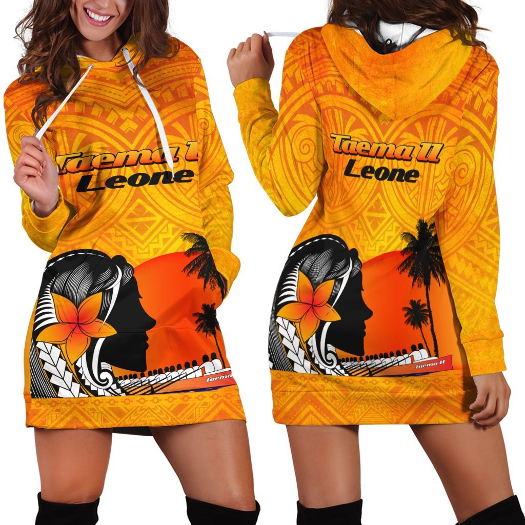 American Samoa Women's Hoodie Dress - Taema II Leone - Vibe Hoodie Shop