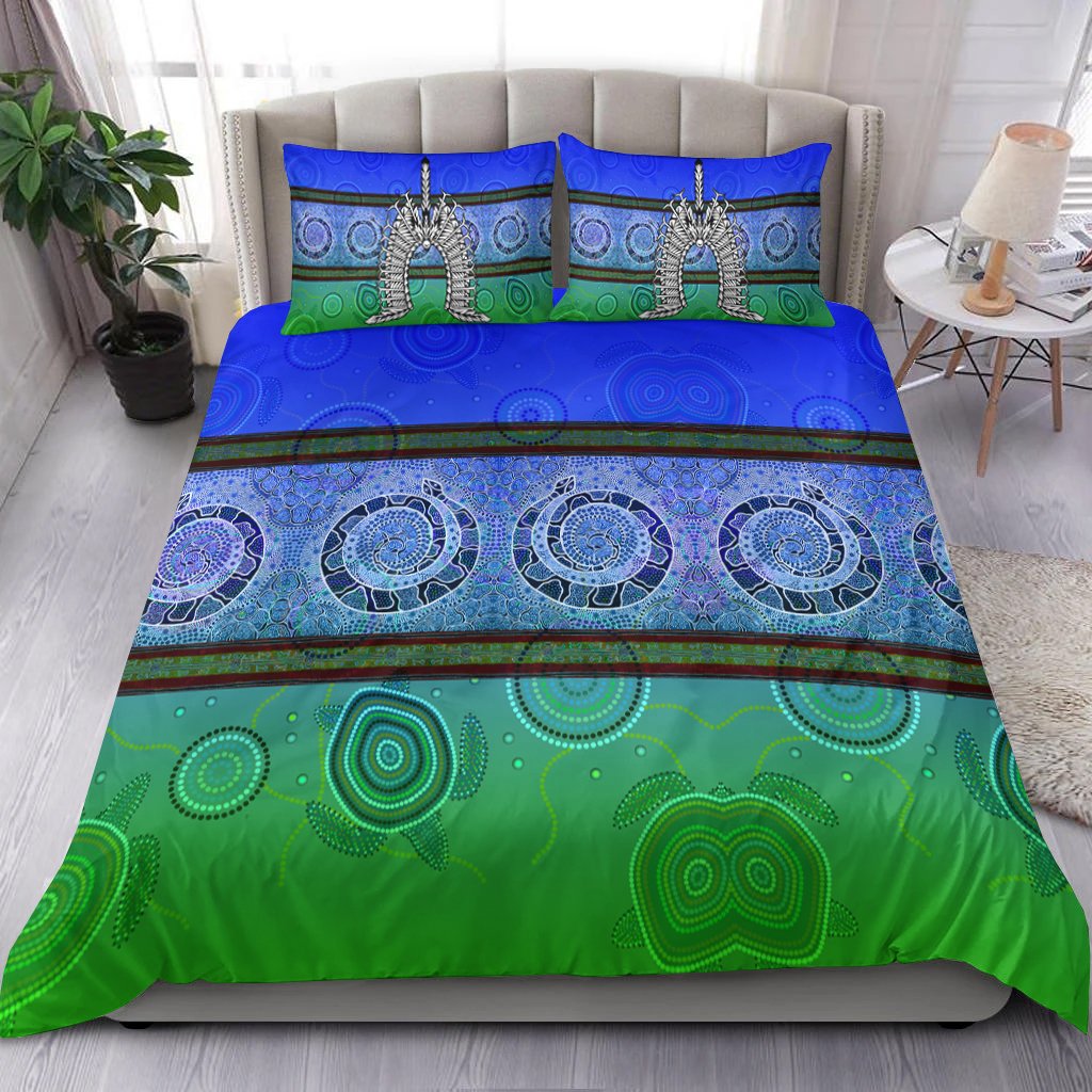 Bedding Set - Turtle With Dhari Mask Snake Patterns - - Vibe Hoodie Shop