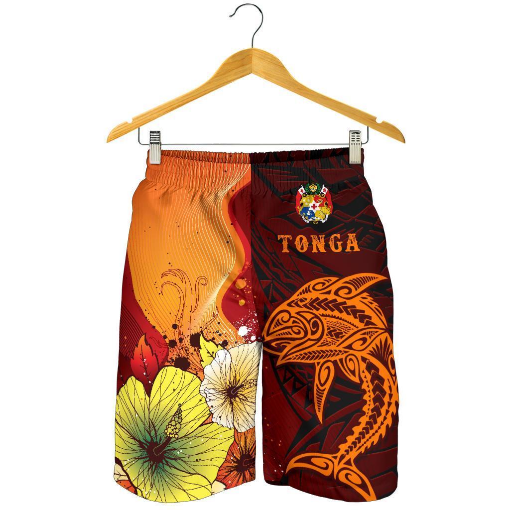 Tonga Men's Shorts - Tribal Tuna Fish - Vibe Hoodie Shop