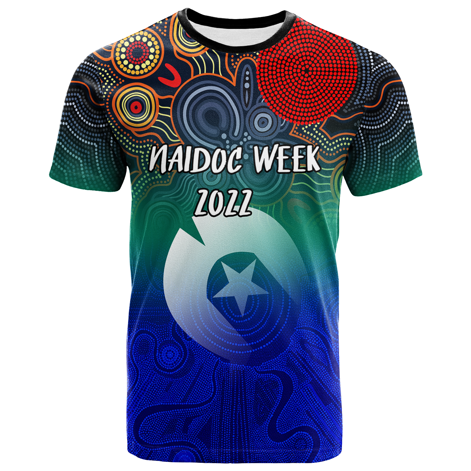 NAIDOC Week 2022 Torres Strait Islanders With Aboriginal - Dot Painting Art T shirt - - Vibe Hoodie Shop