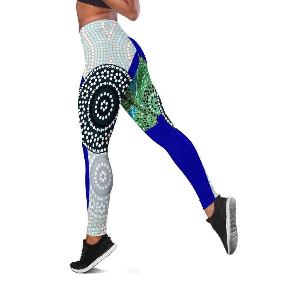 Leggings - Flag of Torres Strait Islanders - Vibe Hoodie Shop