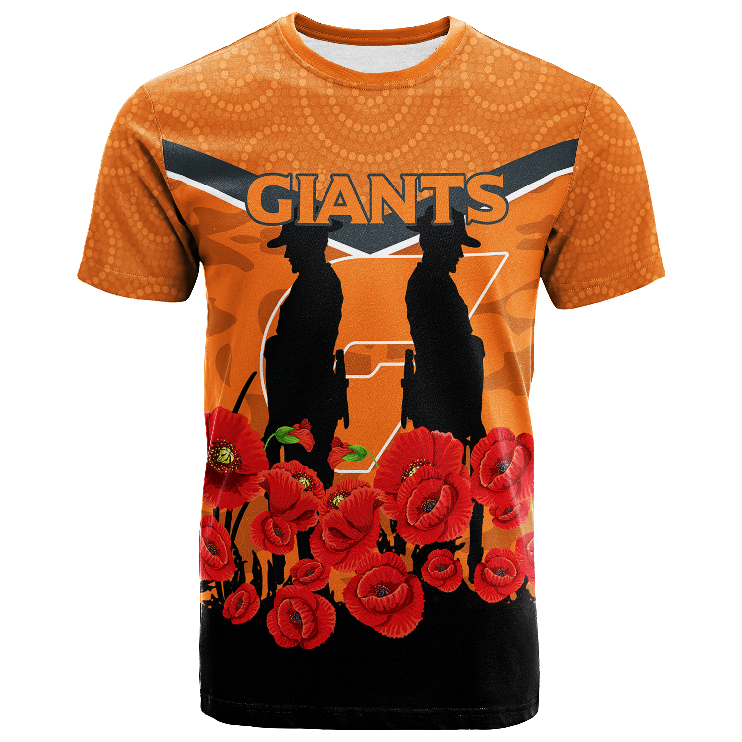Giants ANZAC Day T shirt - Indigenous Art - - Vibe Hoodie Shop