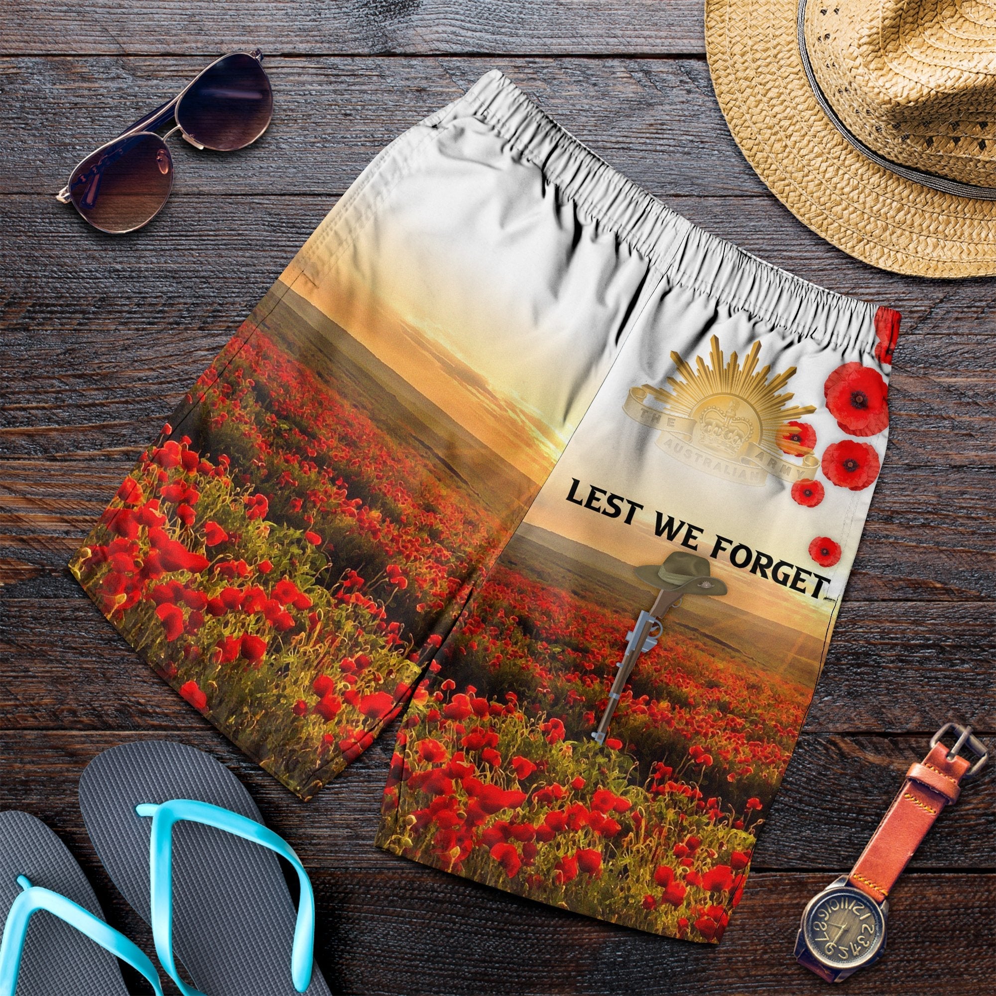 ANZAC Day 2021 Men's Shorts - We Will Remember Them - Vibe Hoodie Shop