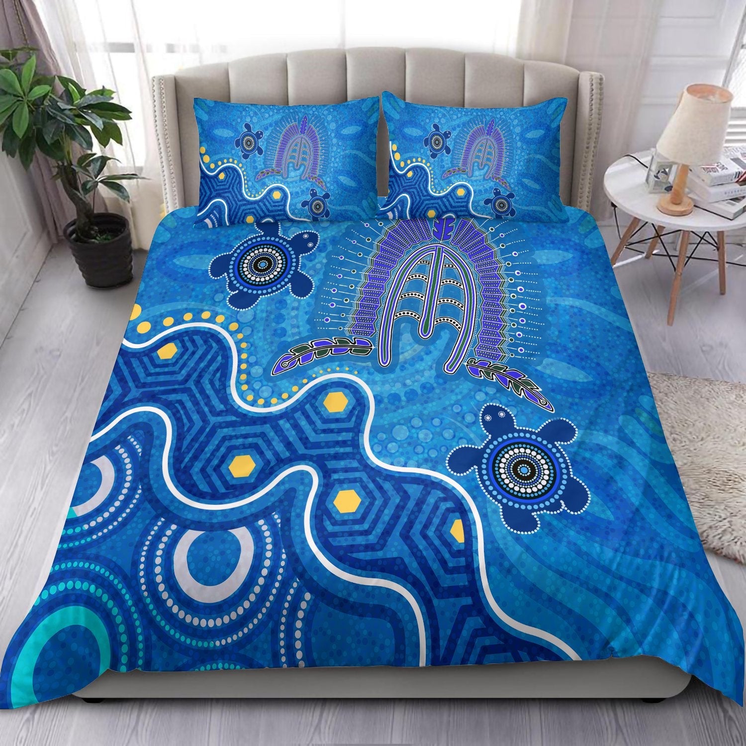 Torres Strait Bedding Set - Dhari And Turtle - Vibe Hoodie Shop