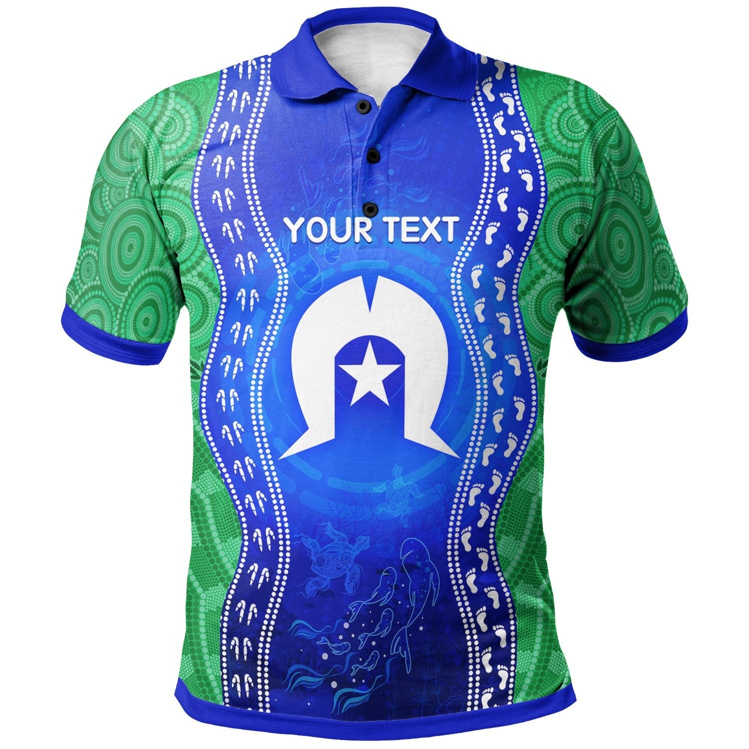 Custom Torres Strait Islanders Polo Shirt - Torres Symbol With Aboriginal Patterns - Vibe Hoodie Shop