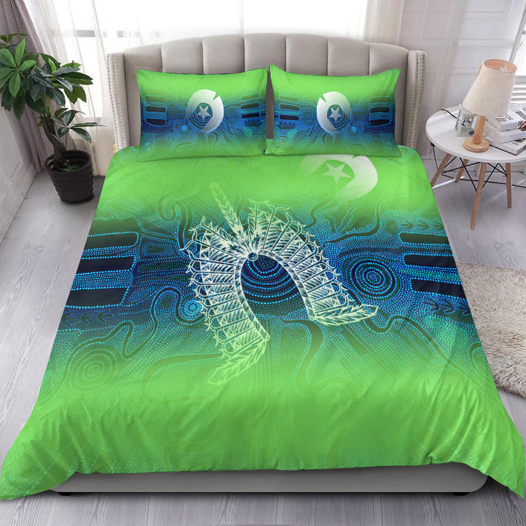 Torres Strait Islands Bedding Set - Indigenous Dot Painting Art - - Vibe Hoodie Shop