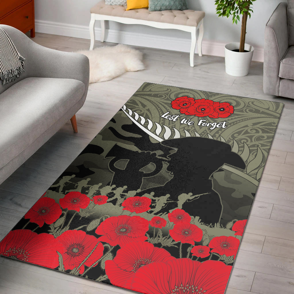 New Zealand ANZAC 2022 Area Rug Maori Camouflage - Vibe Hoodie Shop