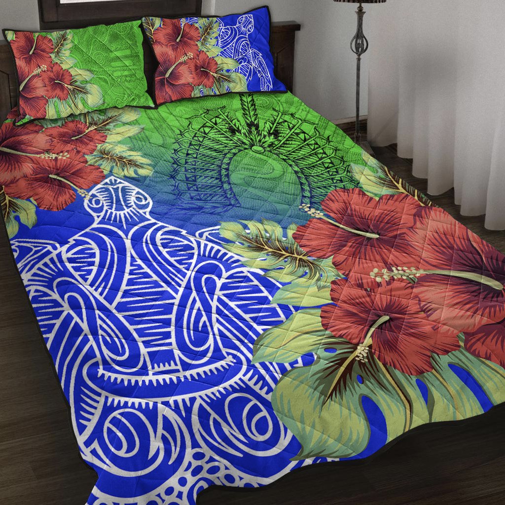 Torres Strait Islanders Quilt Bed Set - Ocean Hibiscus - Vibe Hoodie Shop