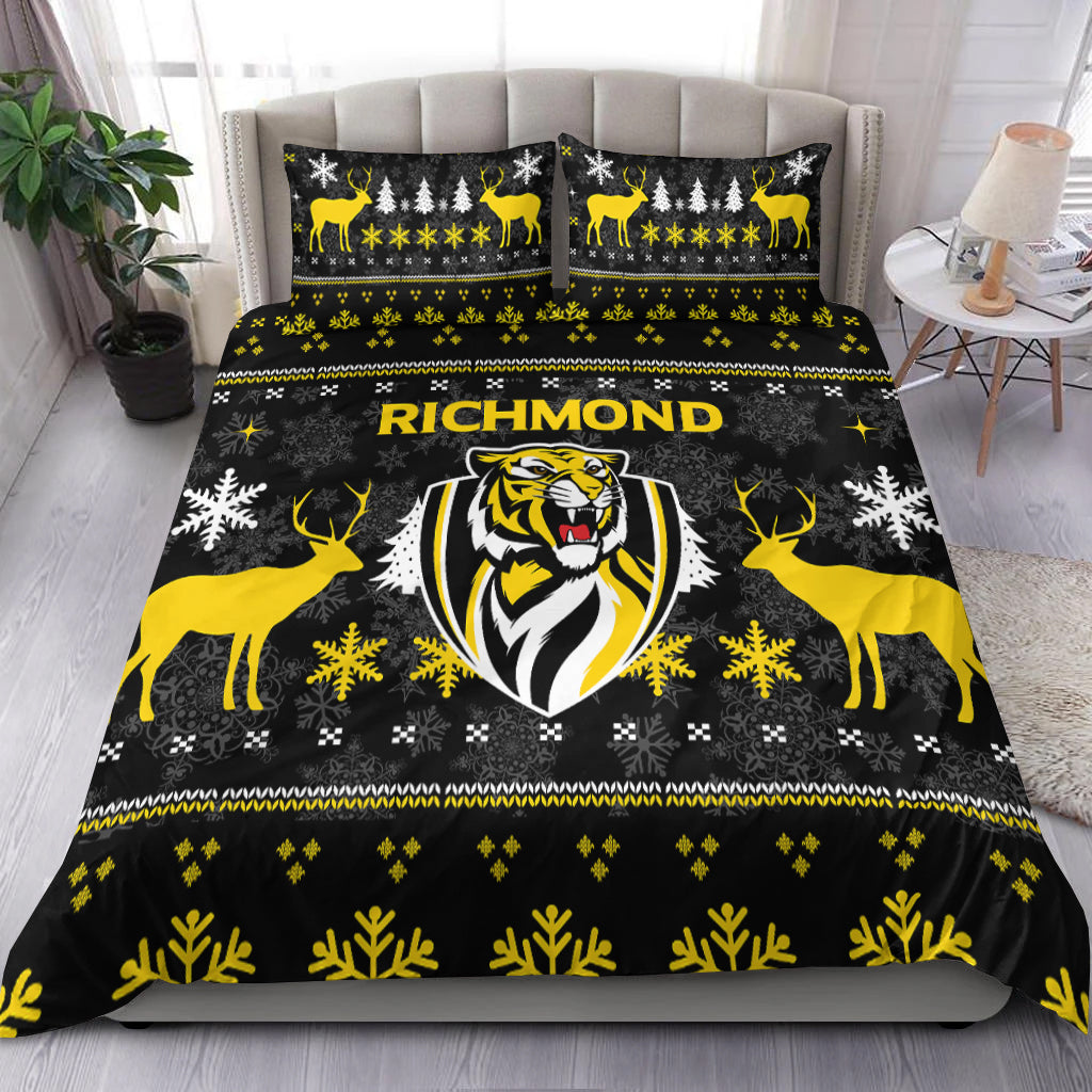 Richmond Football Club Bedding Set - Christmas Ugly Style - - Vibe Hoodie Shop