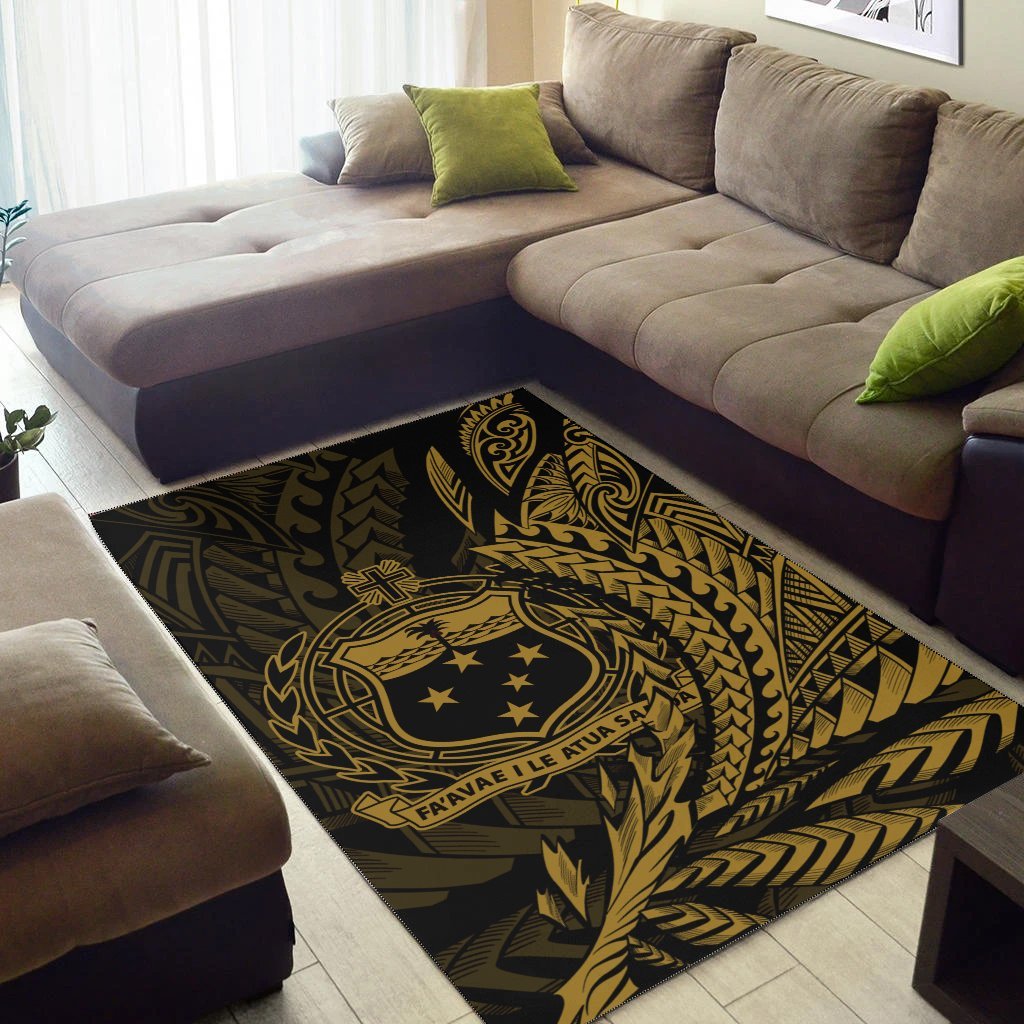 Samoa Area Rug - Gold Color Wings Style - Vibe Hoodie Shop