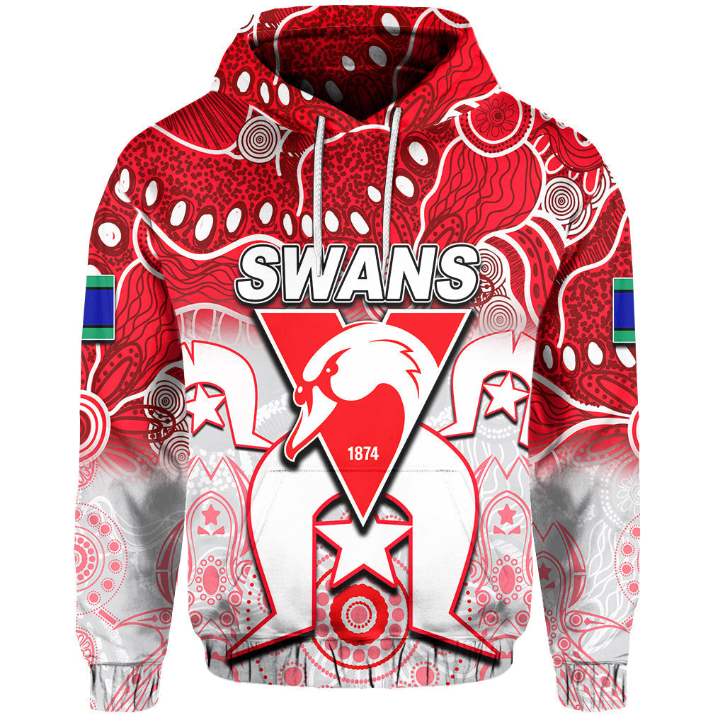 (Custom Personalised) Swans Australian Football ATorres Strait Islanders Mix Aboriginal Hoodie LT6 - Vibe Hoodie Shop