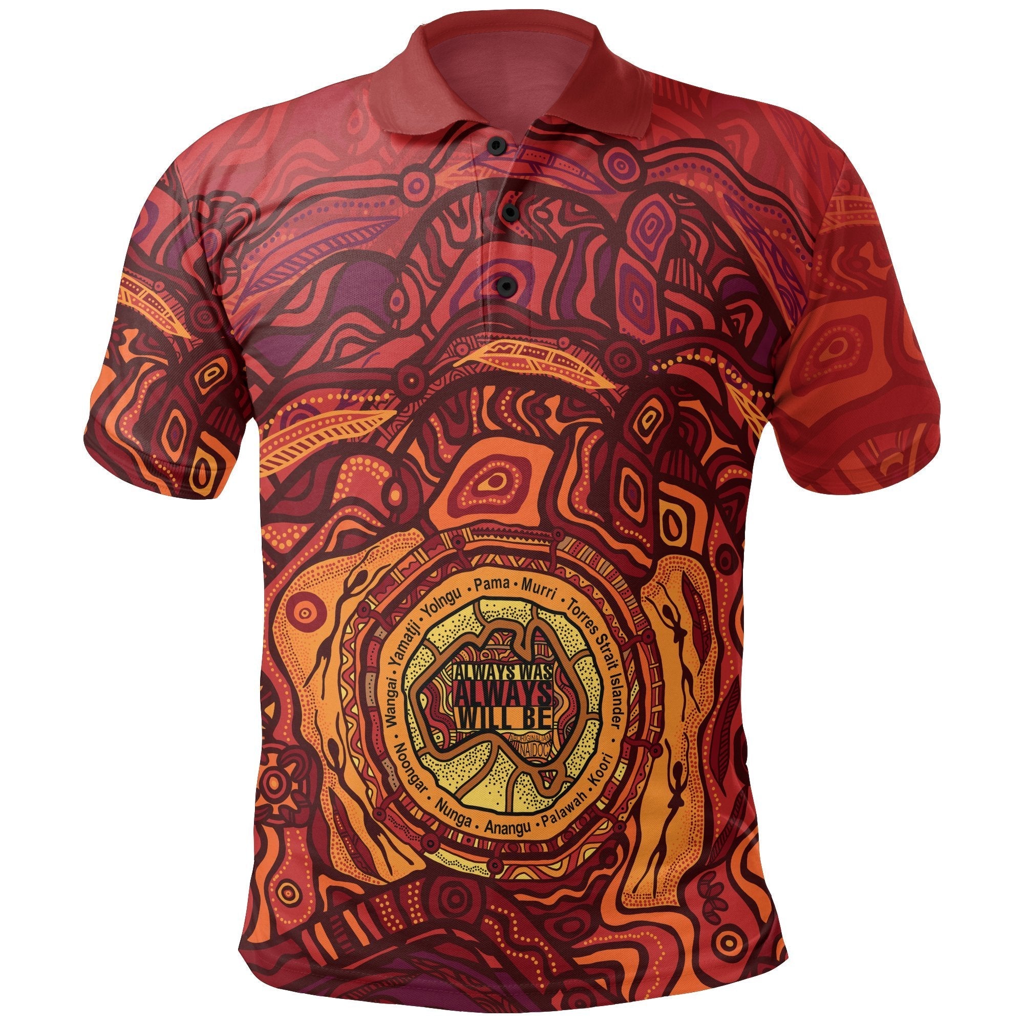 Vibe Hoodie NAIDOC Polo Shirt - Aboriginal Sub - Groups - Vibe Hoodie Shop