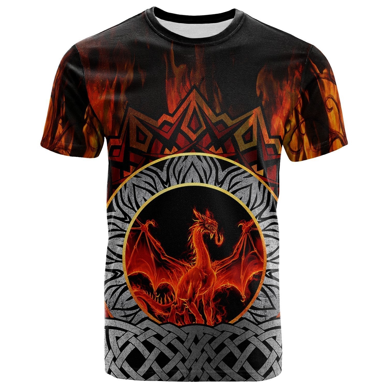 Celtic Dragon T shirt - Fire Dragon - Vibe Hoodie Shop