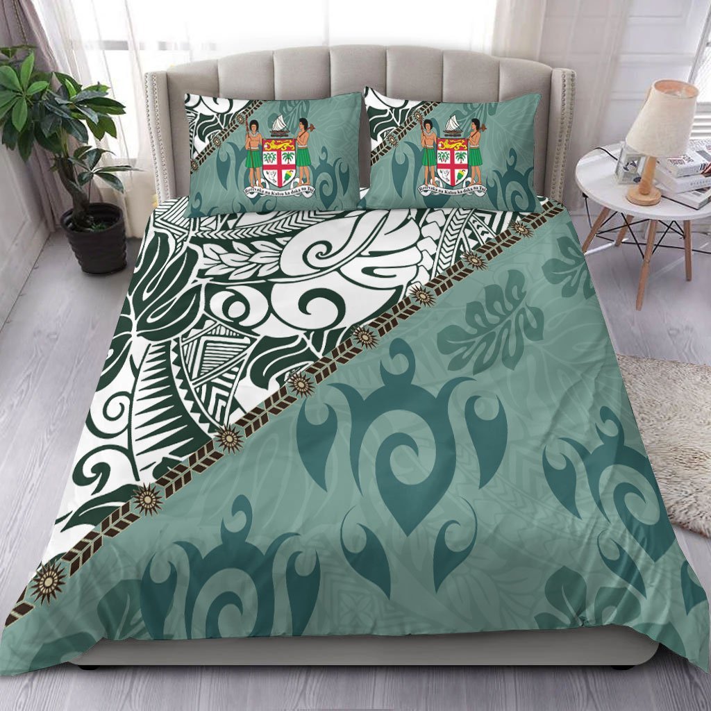 Fiji Bedding Set - Leaves And Turtles - Vibe Hoodie Shop