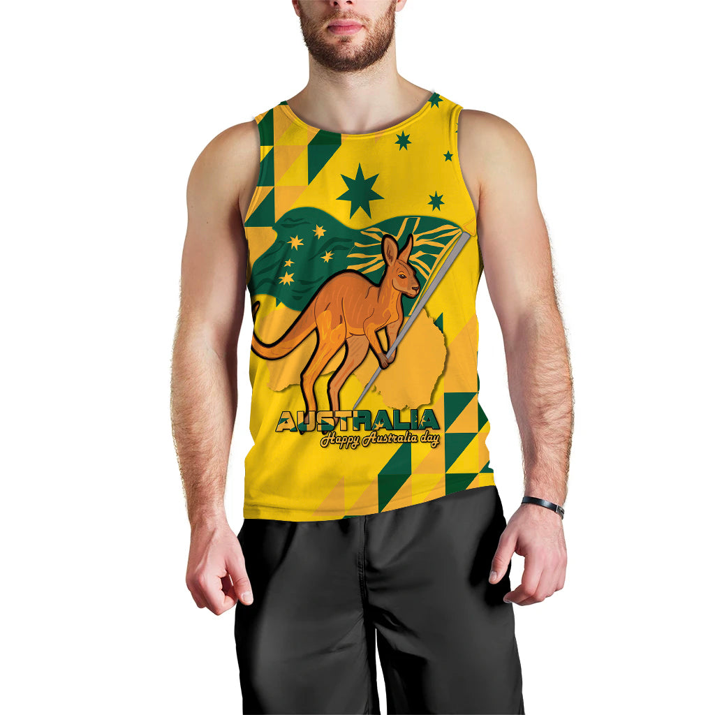 Australia Day Proud To Be Aussie Men Tank Top - - Vibe Hoodie Shop