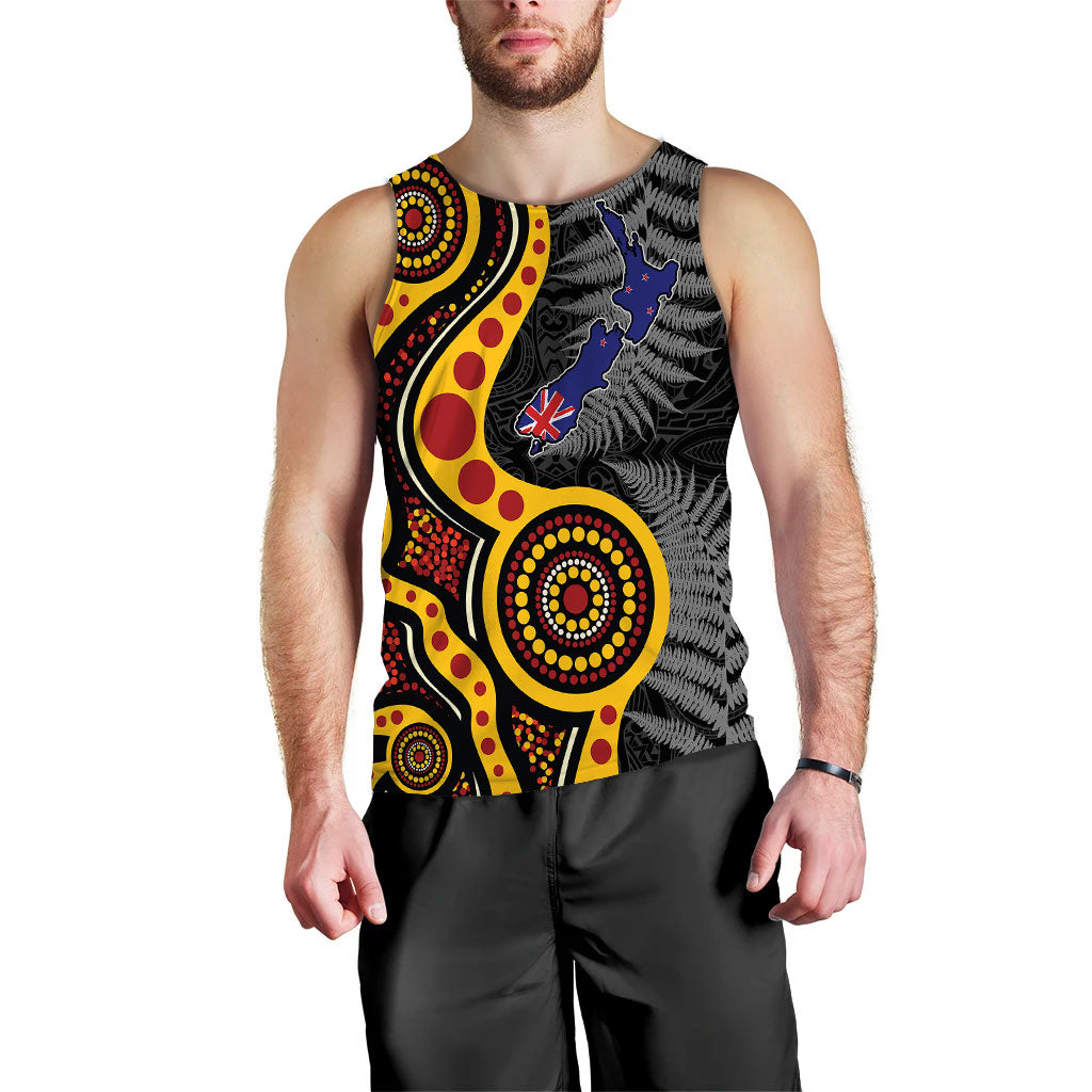 New Zealand Maori Combine Australia Aboriginal Men Tank Top - - Vibe Hoodie Shop