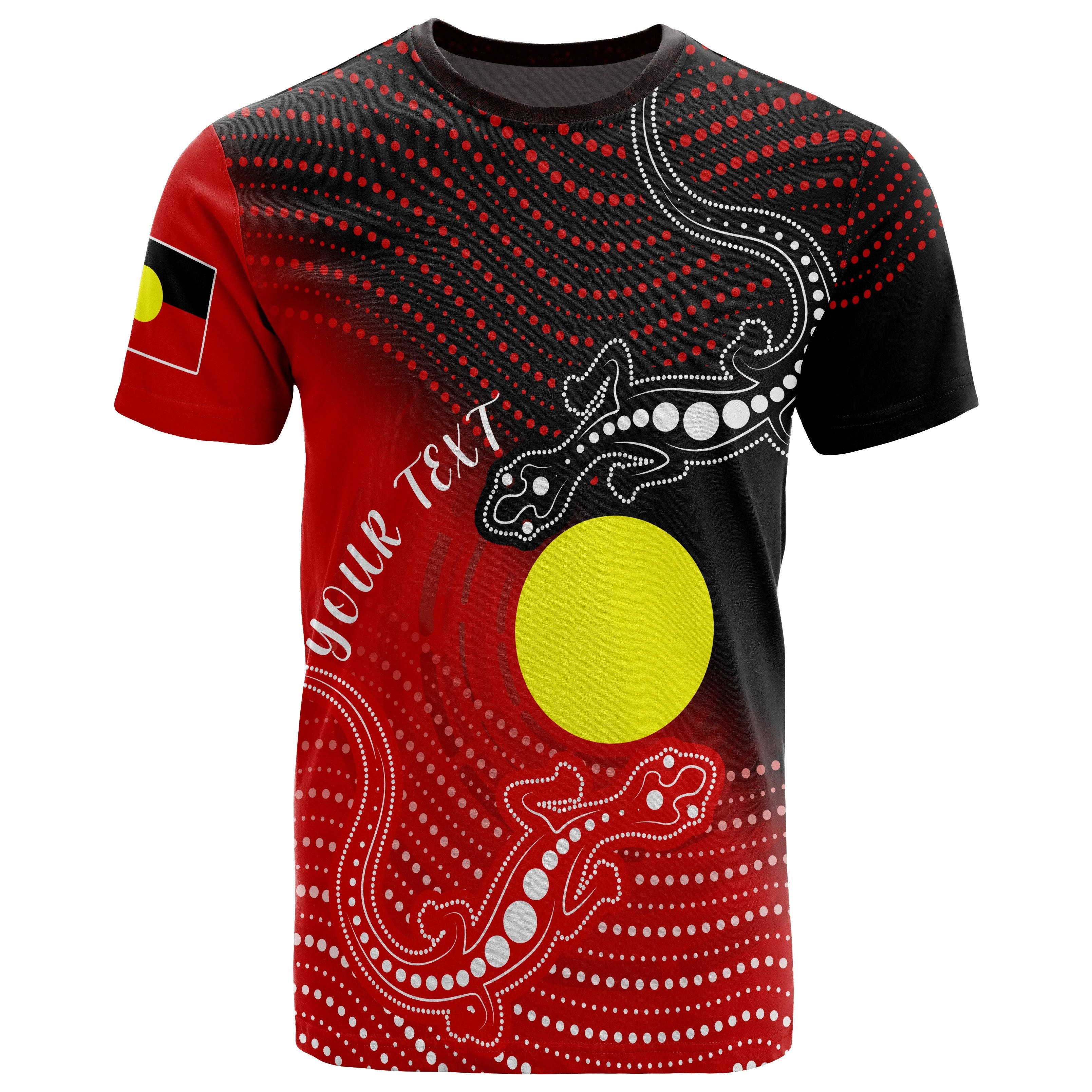 Custom Aboriginal T shirts - Two Indigenous Lizard - Vibe Hoodie Shop