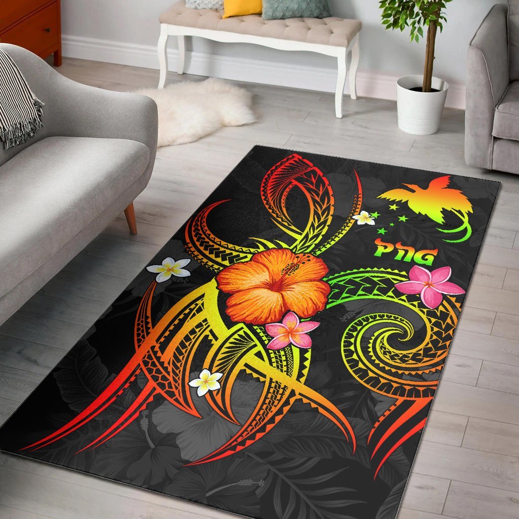 Papua New Guinea Polynesian Area Rug - Legend of Papua New Guinea (Reggae) - Vibe Hoodie Shop