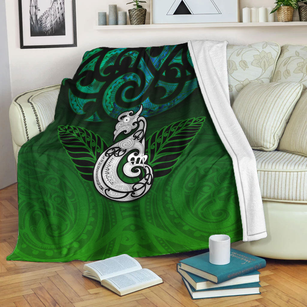 New Zealand Maori Blanket - Paua Shell Green - - Vibe Hoodie Shop