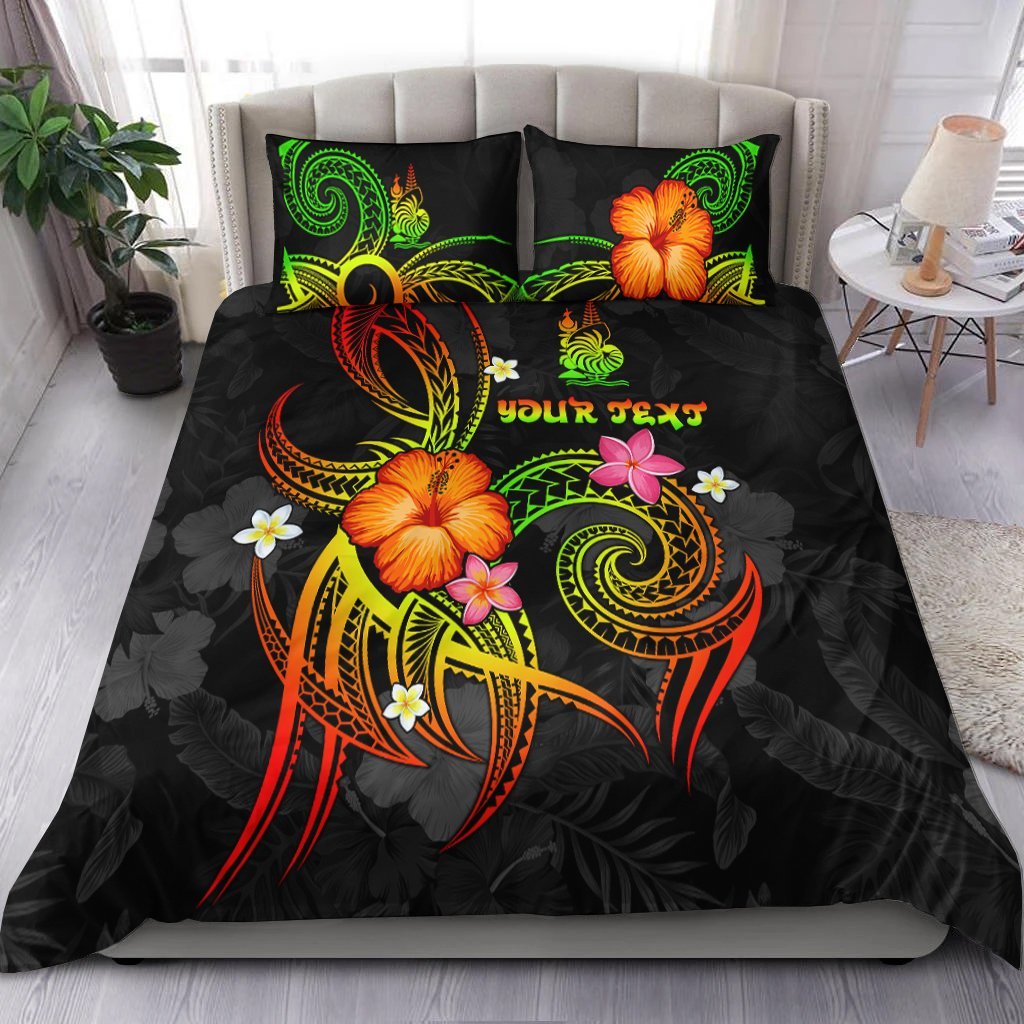 New Caledonia Polynesian Personalised Bedding Set - Legend of New Caledonia (Reggae) - Vibe Hoodie Shop
