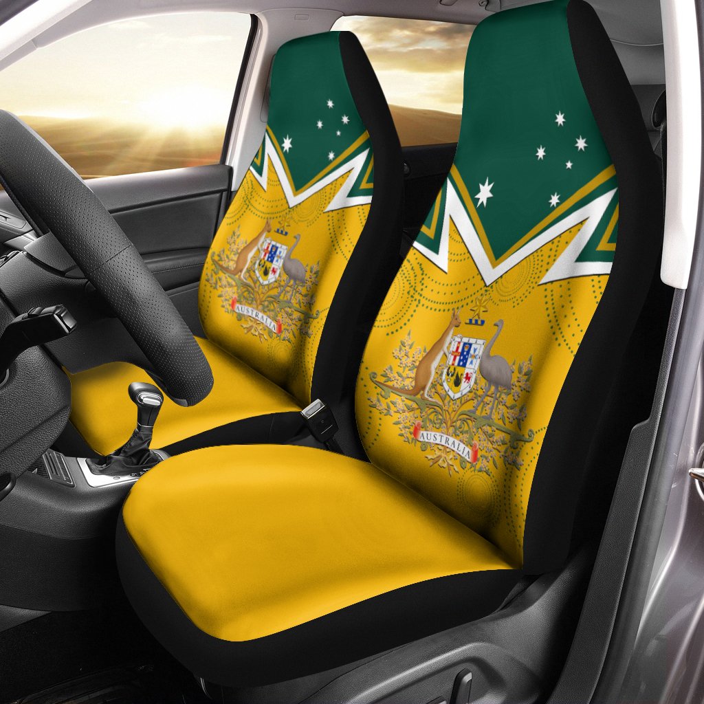 Car Seat Covers - Australian Coat Of Arms National Color - Vibe Hoodie Shop