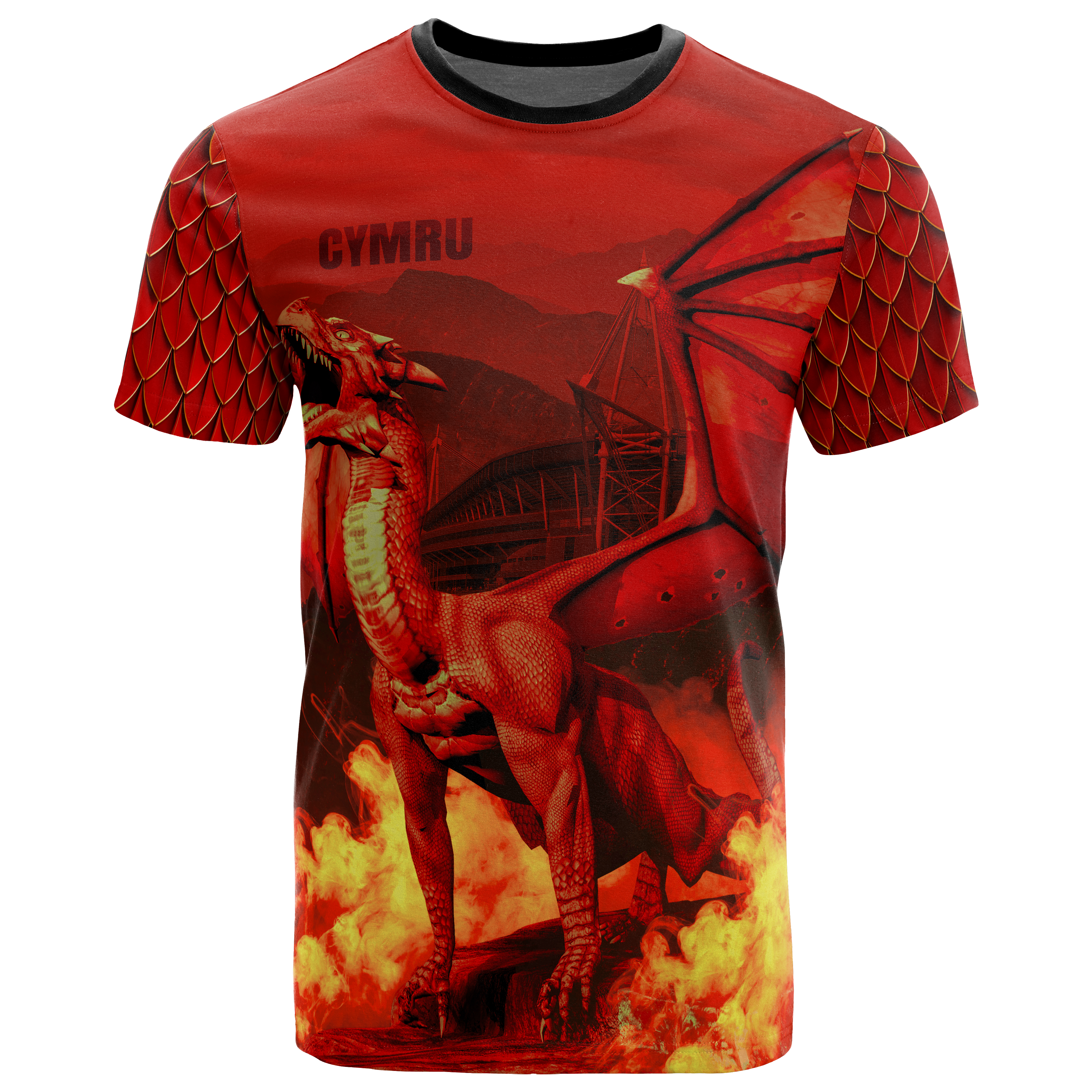 Wales T shirt - Fancy Cymru Dragon - Vibe Hoodie Shop