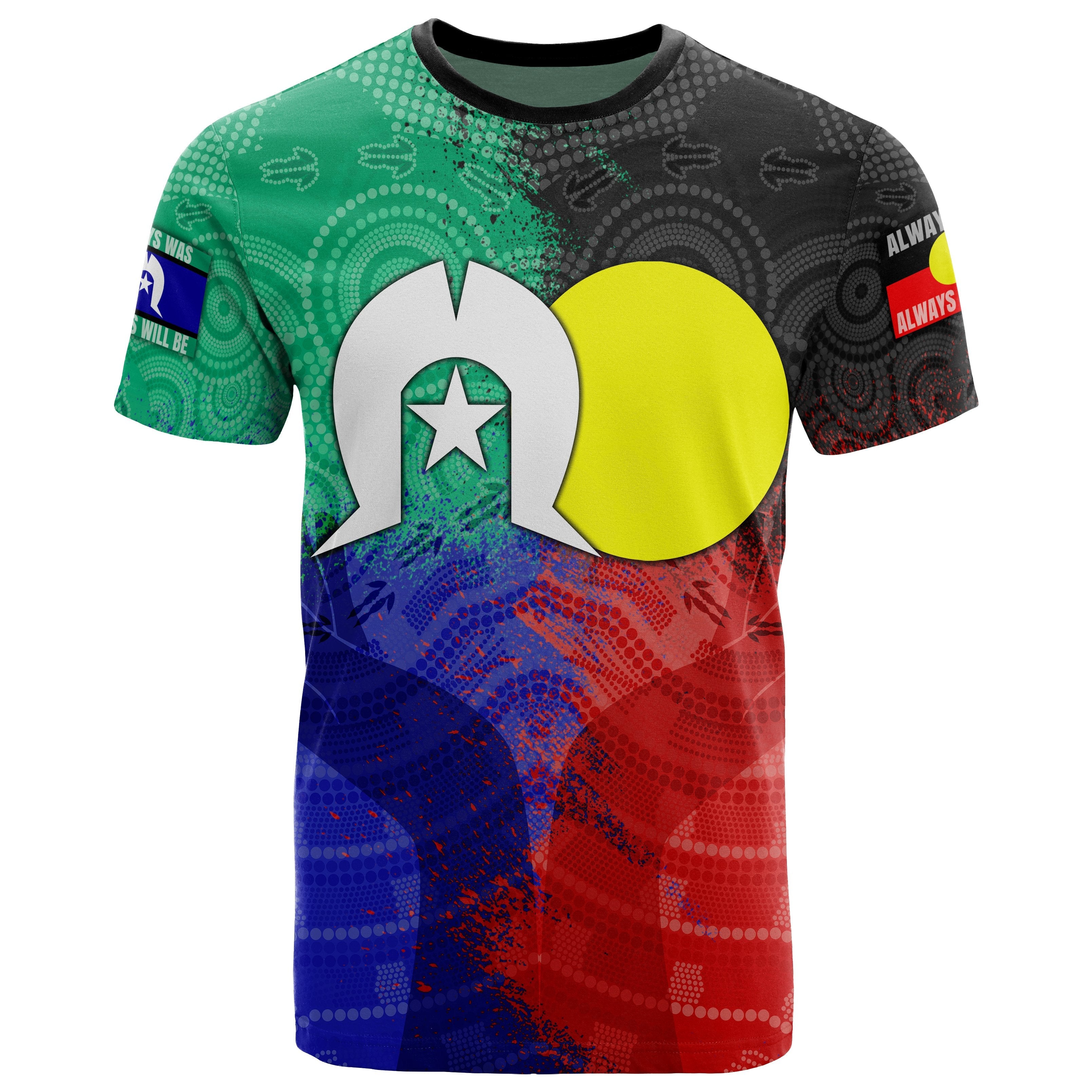 Aboriginal T shirt, Australia NAIDOC Week Indigenous Flag Style - Vibe Hoodie Shop