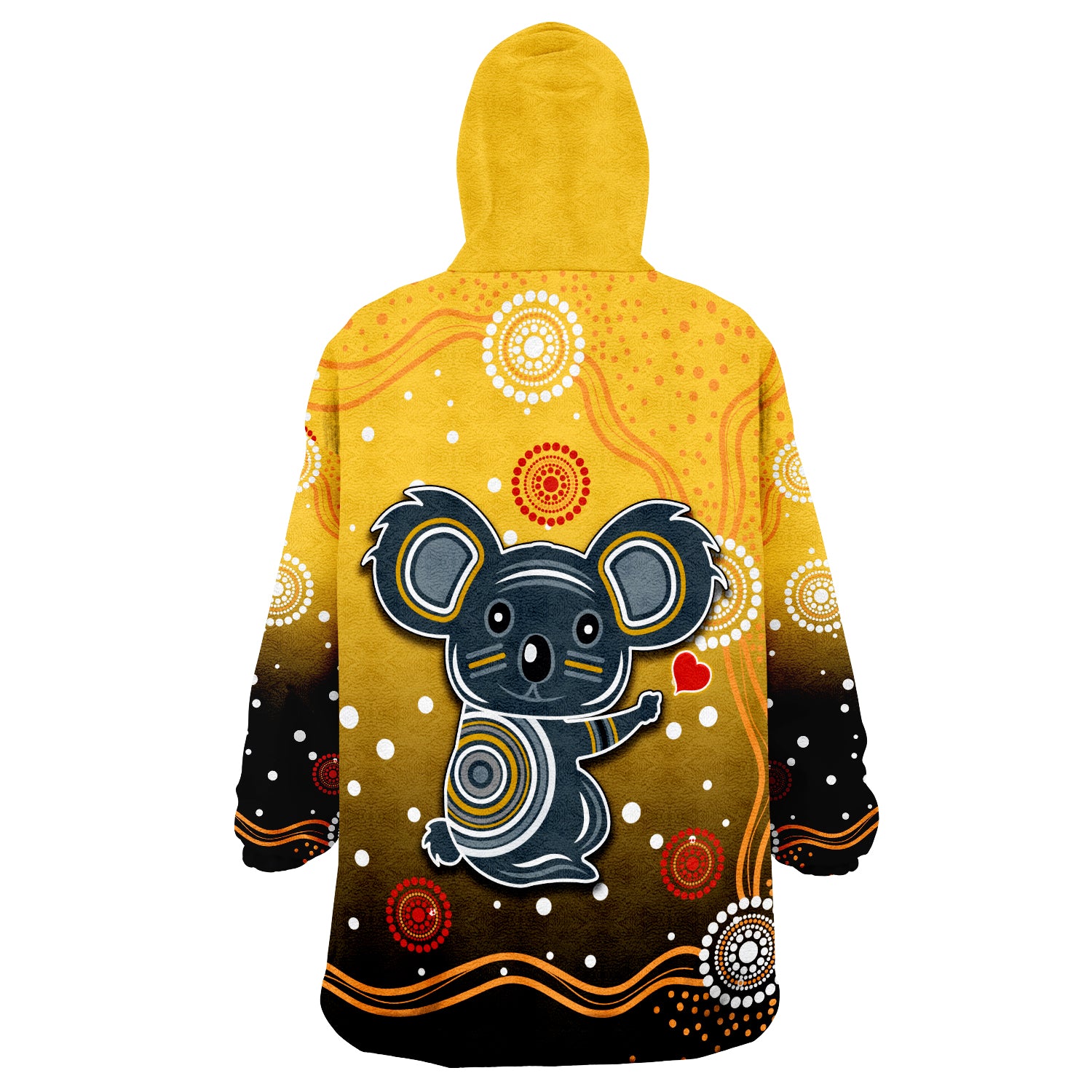 (Custom Personalised) Koala Indigenous Aboriginal Aussie Wearable Blanket Hoodie - Vibe Hoodie Shop