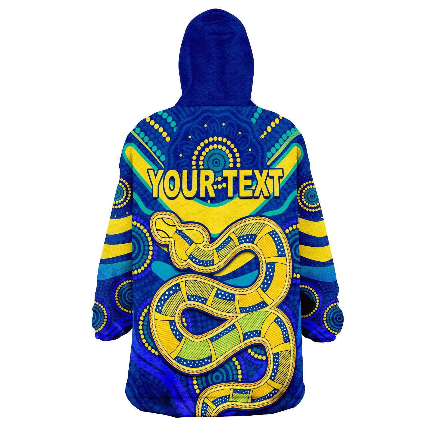 (Custom Personalised) Eels NAIDOC Week 2022 Aboriginal Get Up Wearable Blanket Hoodie - Vibe Hoodie Shop