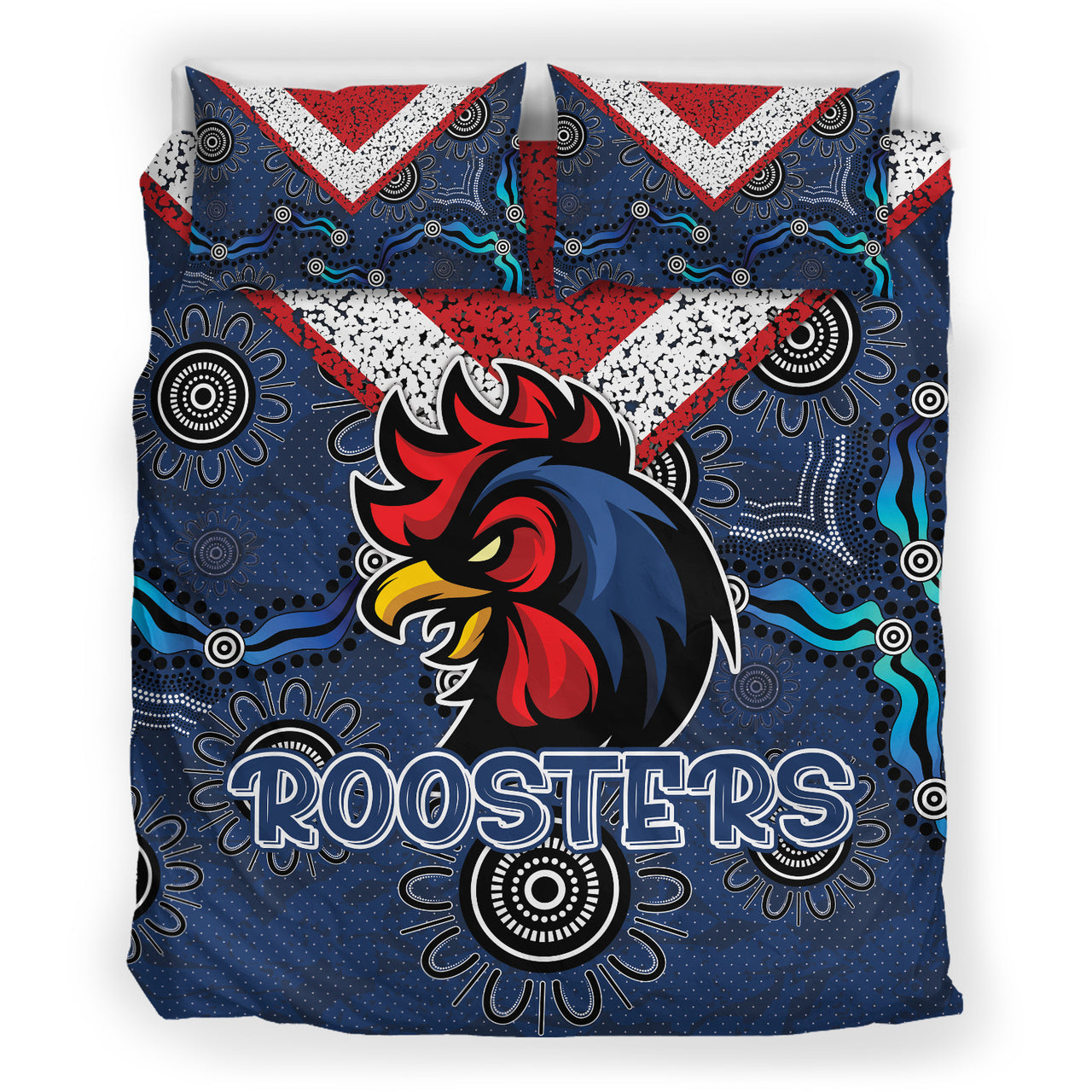 Roosters Rugby Bedding Set - Super Roosters Bedding Set RLT13 - Vibe Hoodie Shop