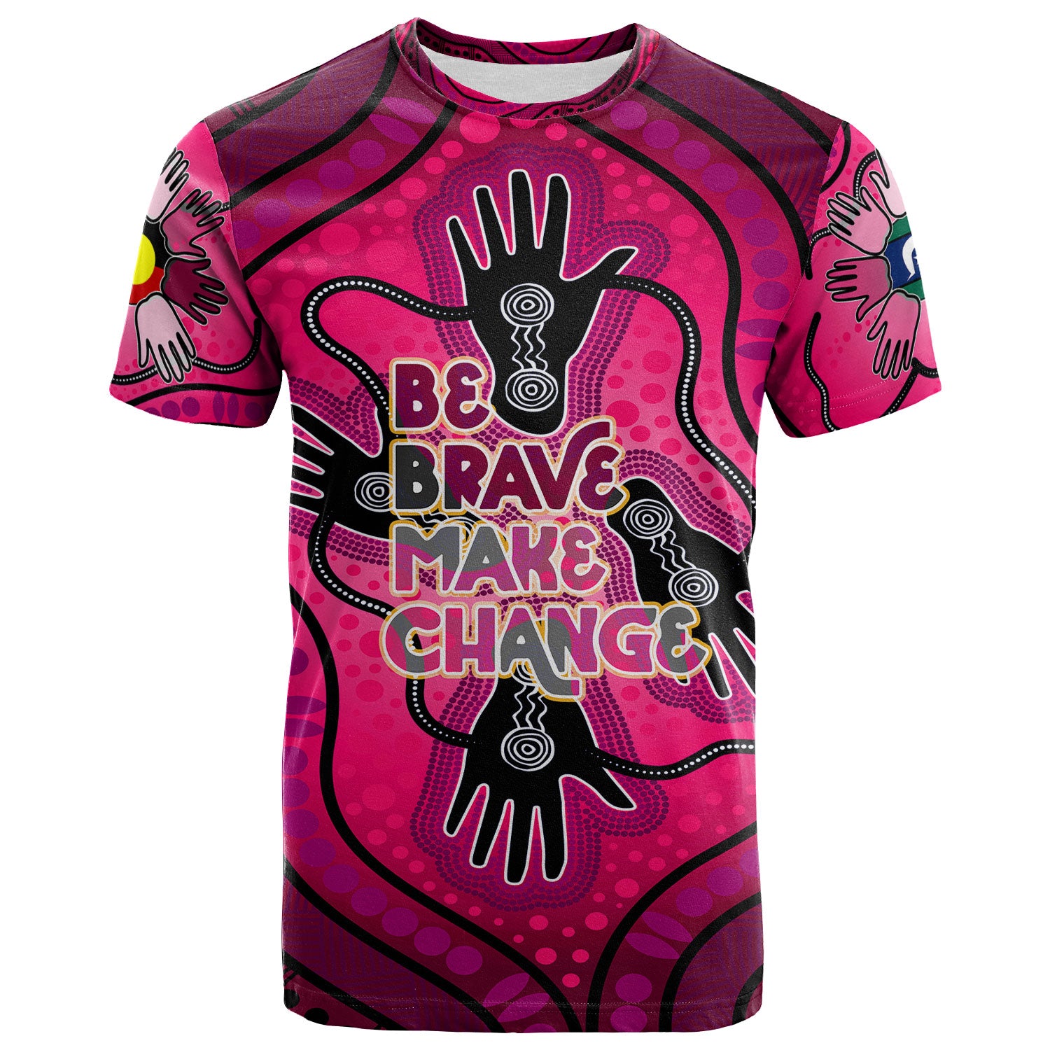 Australia National Reconciliation Week T-shirt - Custom Celebrate Indigenous History And Culture "Be Brave. Make Change" Aboriginal Inspired T-shirt - Vibe Hoodie Shop