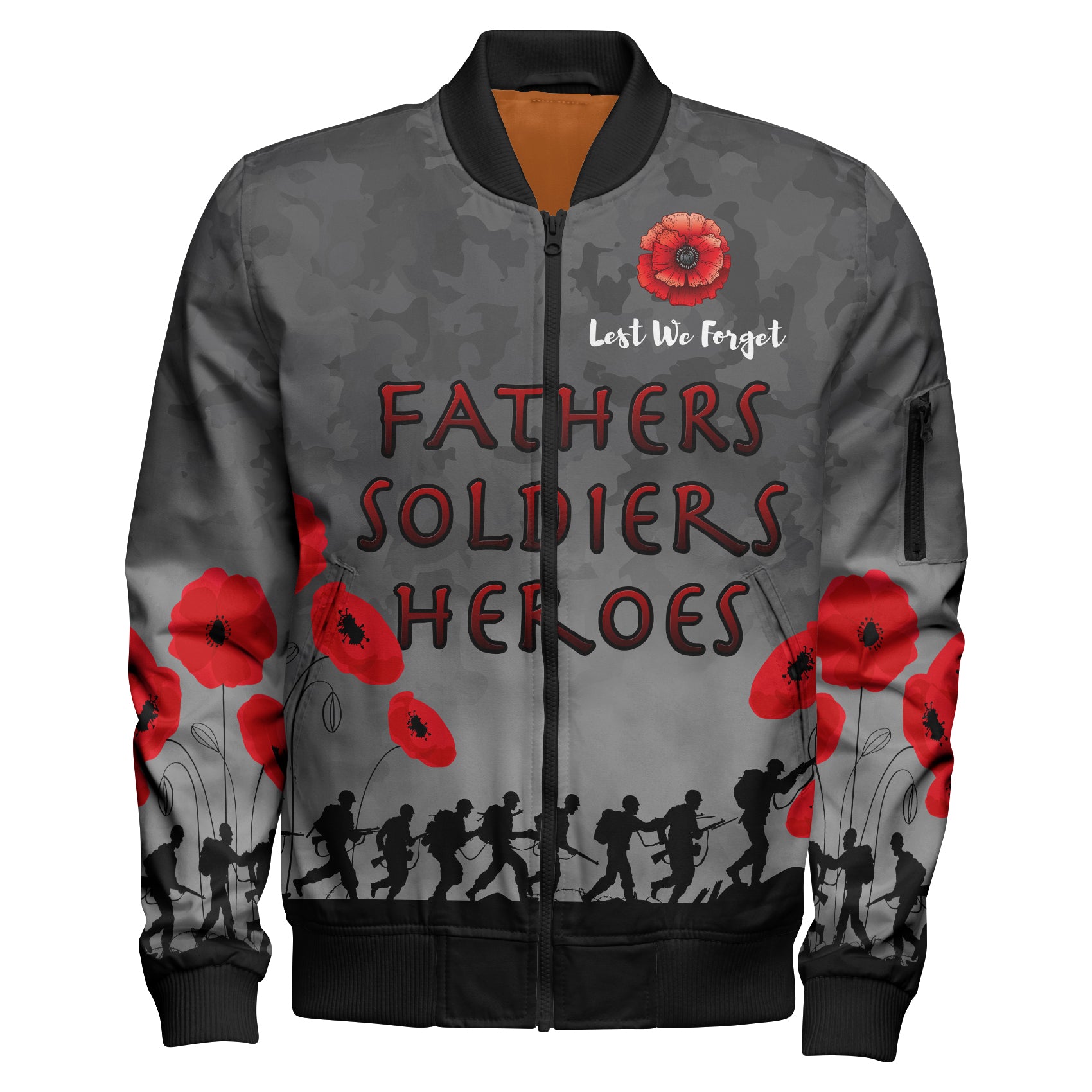 australia-anzac-sleeve-zip-bomber-jacket-custom-anzac-fathers-soldiers-heroes-sleeve-zip-bomber-jacket