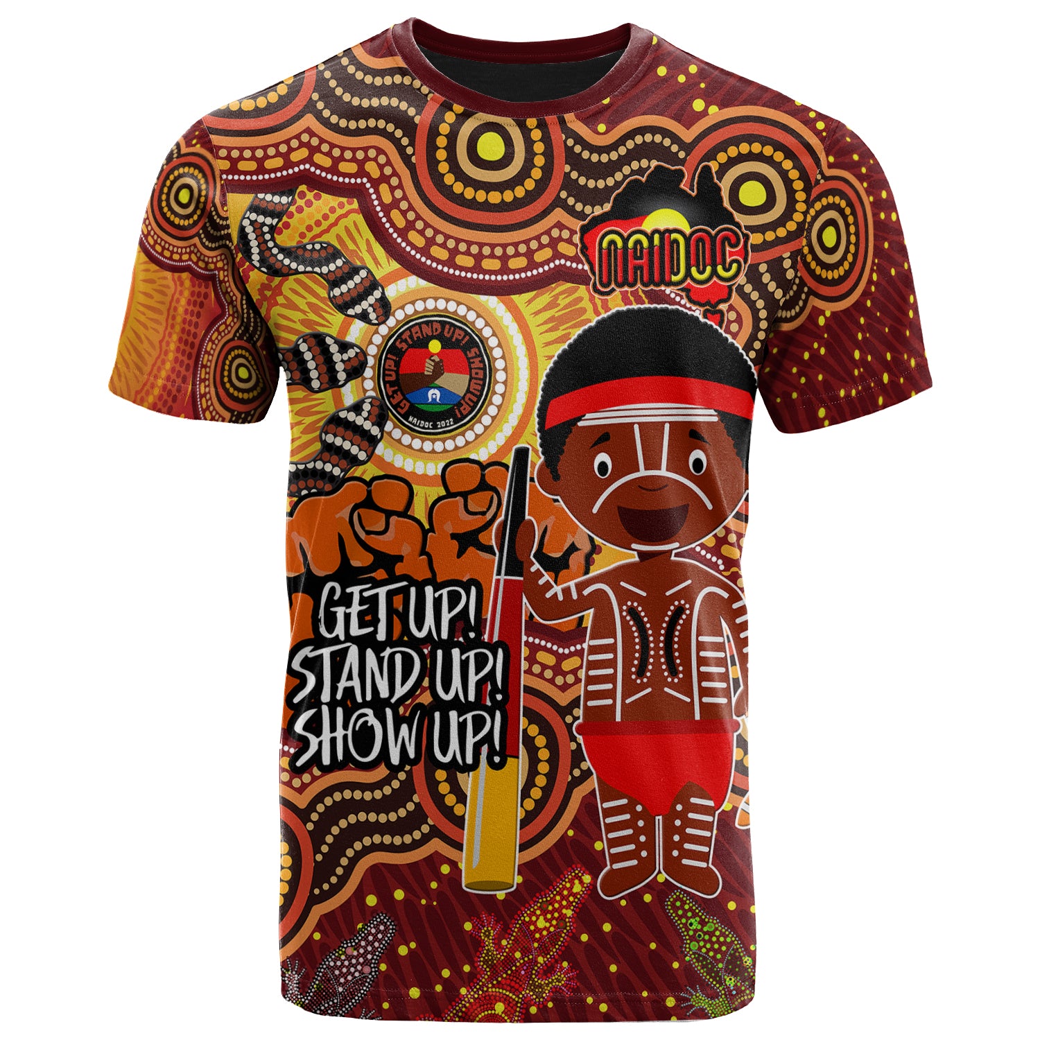 Australia NAIDOC Week 2023 Indigenous T-shirt - Custom Aussie Naidoc Boy With Animals In Aboriginal Inspired And Torres Strait Islander Culture - Vibe Hoodie Shop