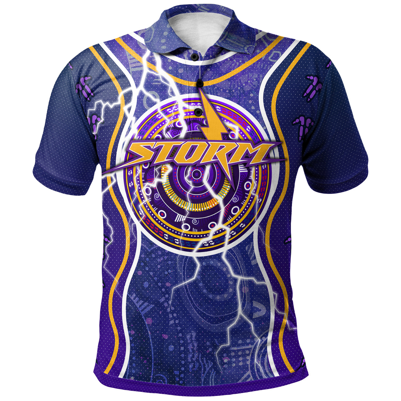 Storm Rugby Polo Shirt - Indigenous Storm RLT13 - Vibe Hoodie Shop