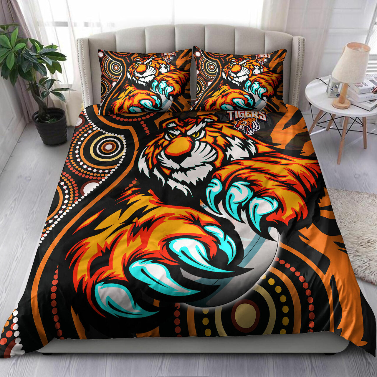 Tigers Rugby Custom Indigenous Bedding Set - This is My Jungle Aboriginal Style RLT12 - Vibe Hoodie Shop