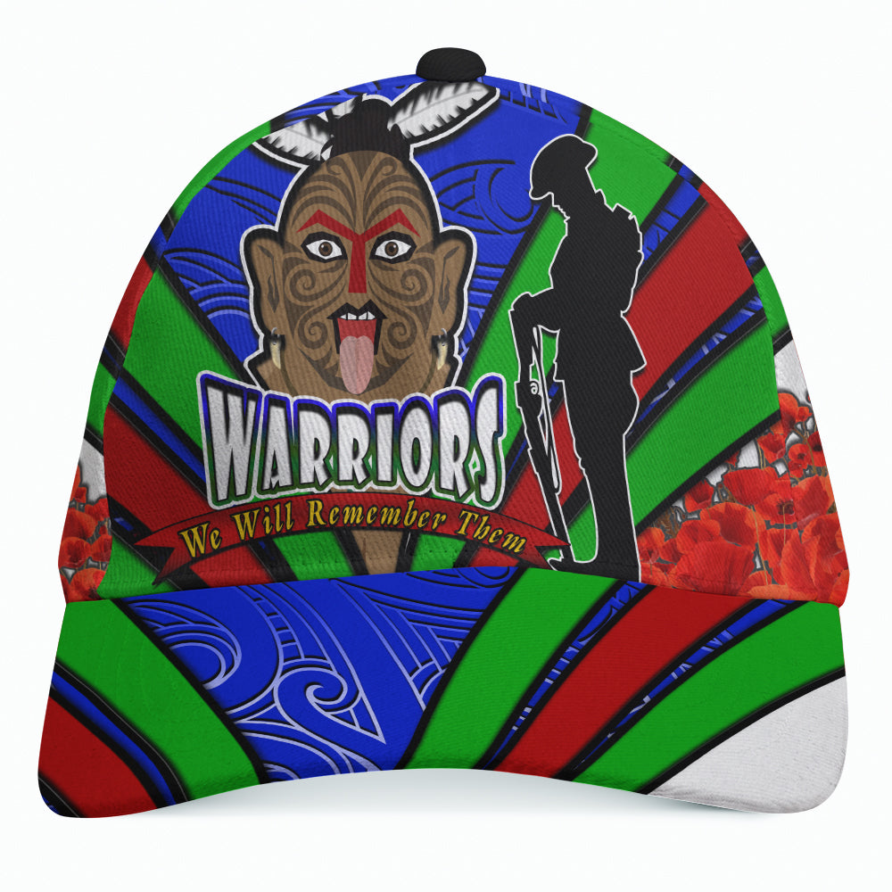 Warriors Rugby Cap - Warriors We Will Remember Them And Poppies Cap - Vibe Hoodie Shop