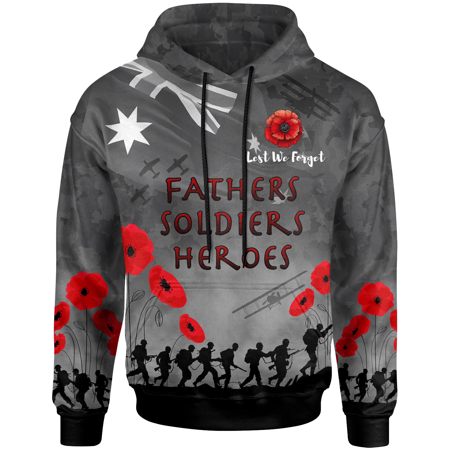 Australia Anzac Hoodie - Custom Anzac Fathers Soldiers Heroes Hoodie - Vibe Hoodie Shop