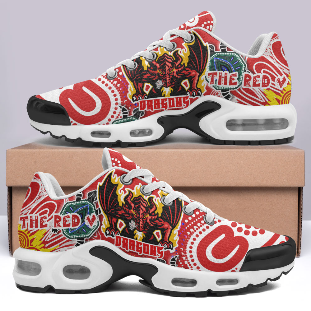 st-george-rugby-cushion-shoes-custom-the-red-v-with-aboriginal-and-torres-strait-islander-culture-cushion-running-shoes