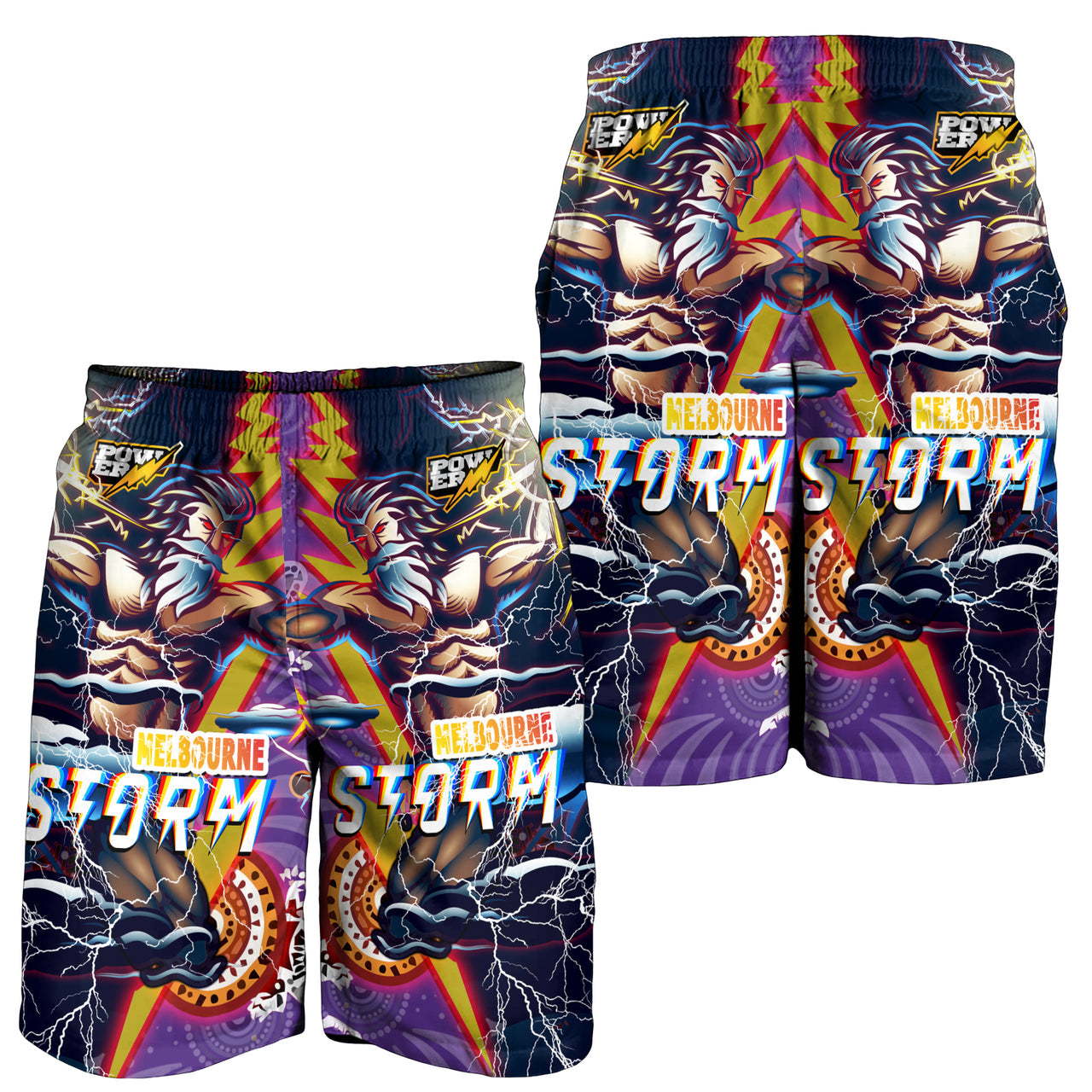 Storm Aboriginal Rugby Men Short - Super Storm Thunder Power RLT13 - Vibe Hoodie Shop