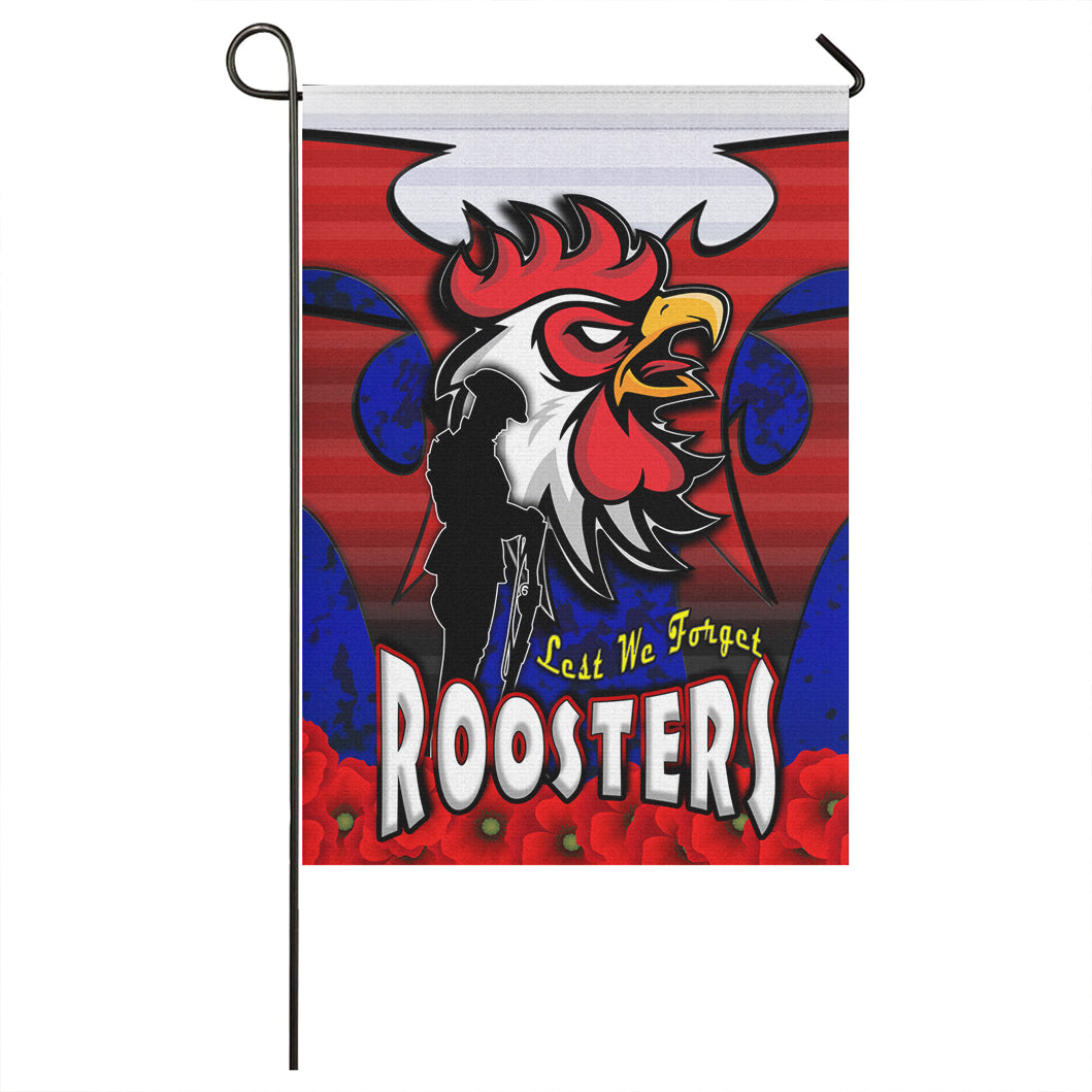 Roosters Rugby Flag - Roosters Remembrance Day And Poppies Flag - Vibe Hoodie Shop