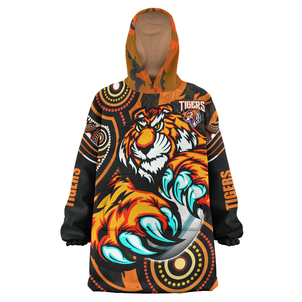 Tigers Rugby Custom Indigenous Snug Hoodie - This is My Jungle Aboriginal Style Wearable Blanket Hoodie RLT14 - Vibe Hoodie Shop