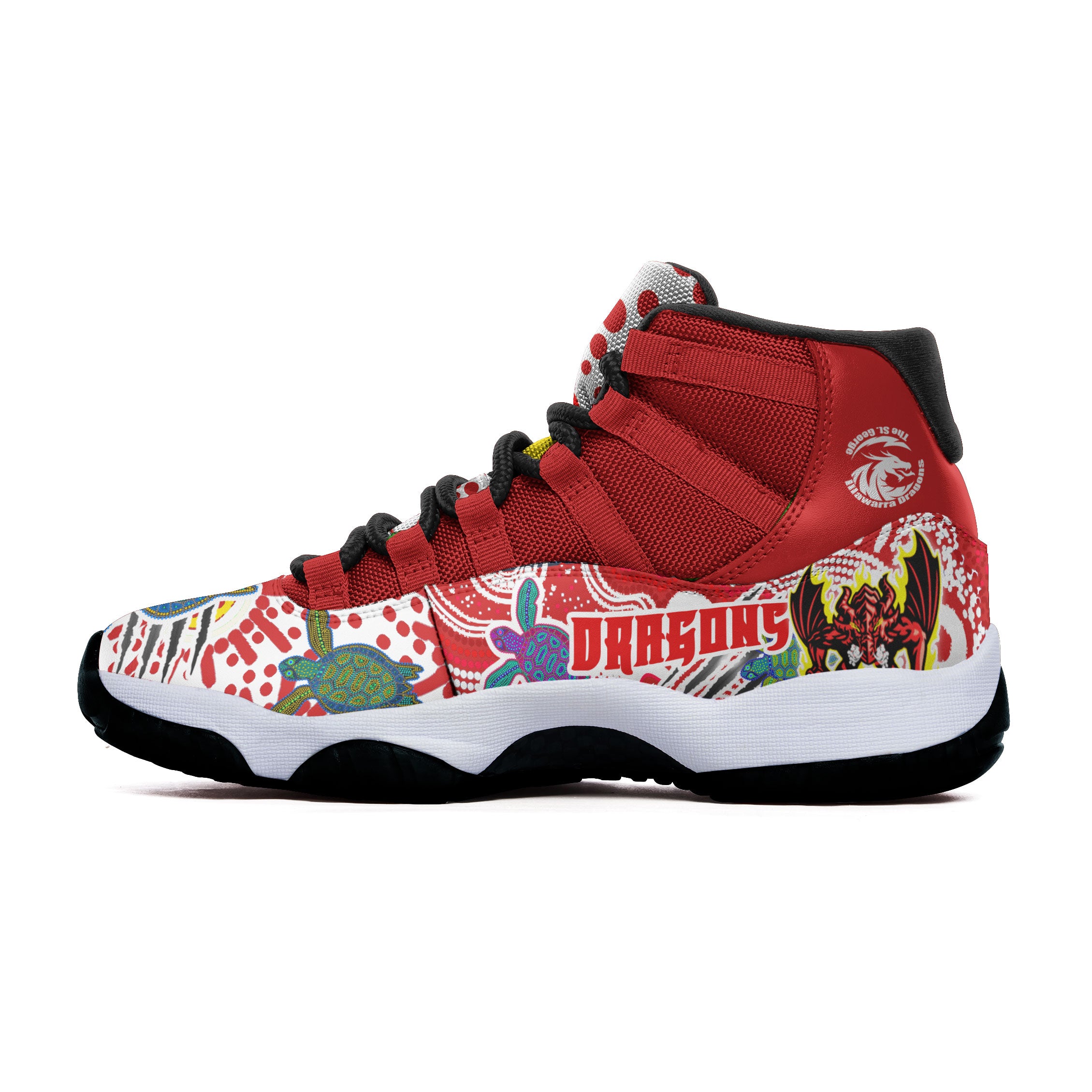 st-george-rugby-high-top-basketball-shoes-j11-custom-the-red-v-with-aboriginal-and-torres-strait-islander-culture-sneakers-j11