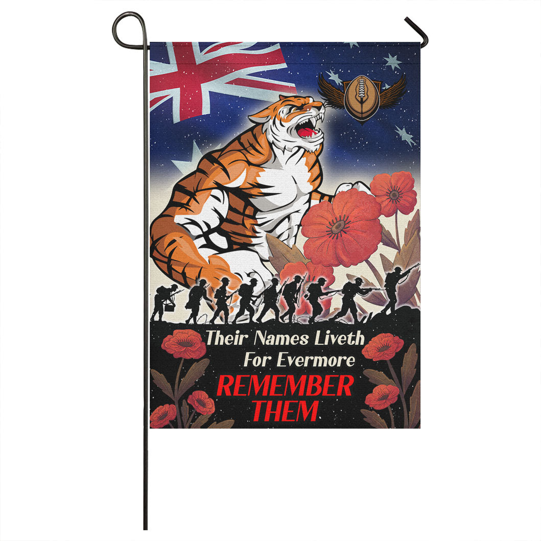 Tigers Rugby Flag - REMEMBER THEM Red Poppy Flowers Flag - Vibe Hoodie Shop