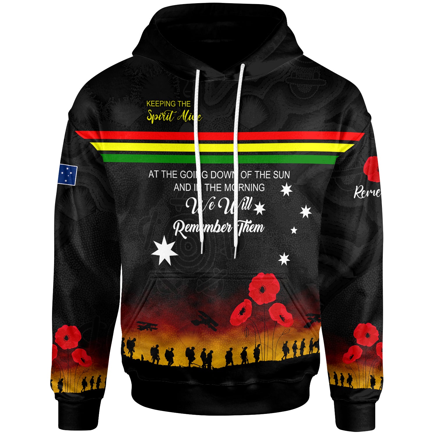 Australia Penrith Anzac Custom Hoodie - Keeping the Spirit Alive Hoodie - Vibe Hoodie Shop