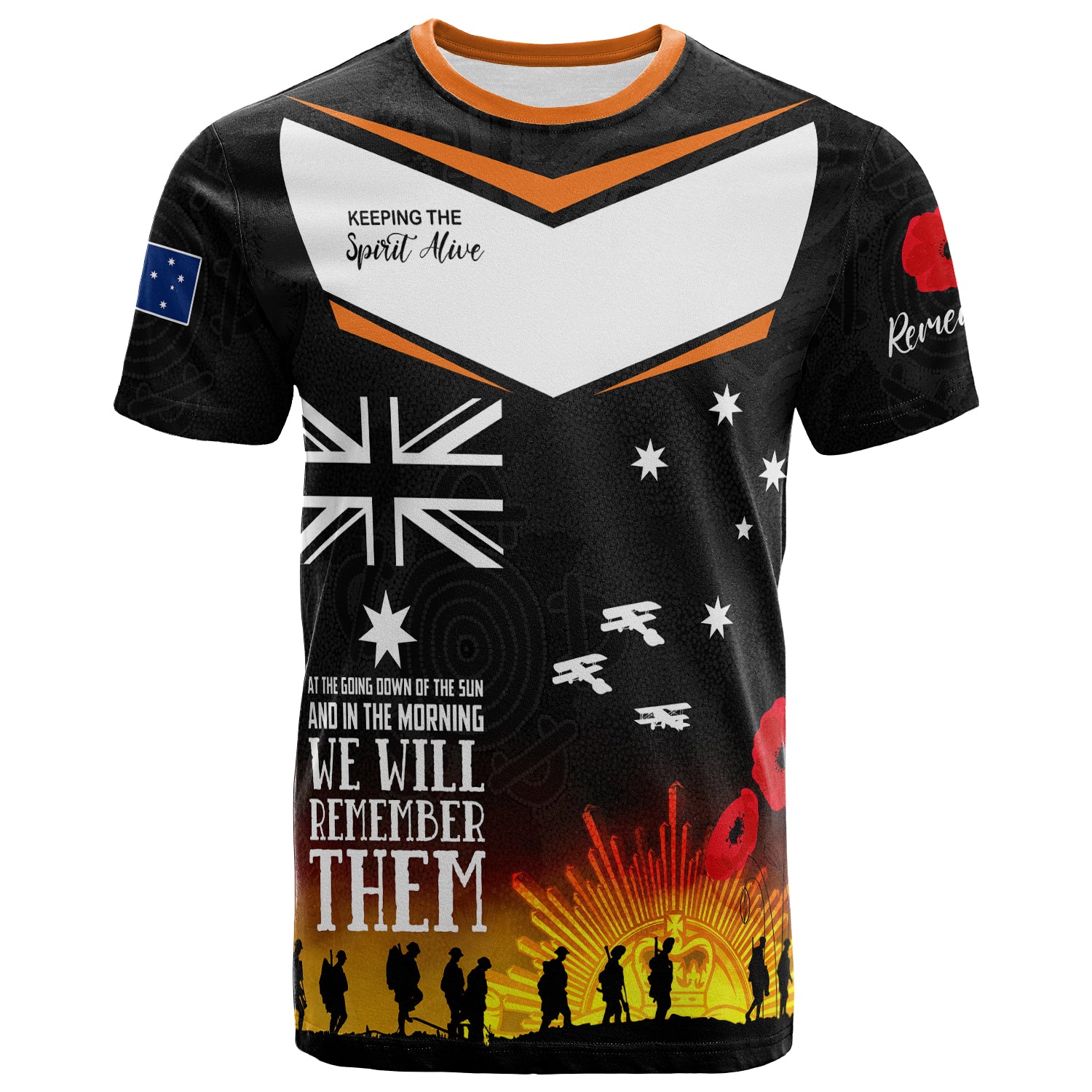 Australia South West Sydney Anzac Custom T-shirt - Keeping the Spirit Alive T-shirt - Vibe Hoodie Shop