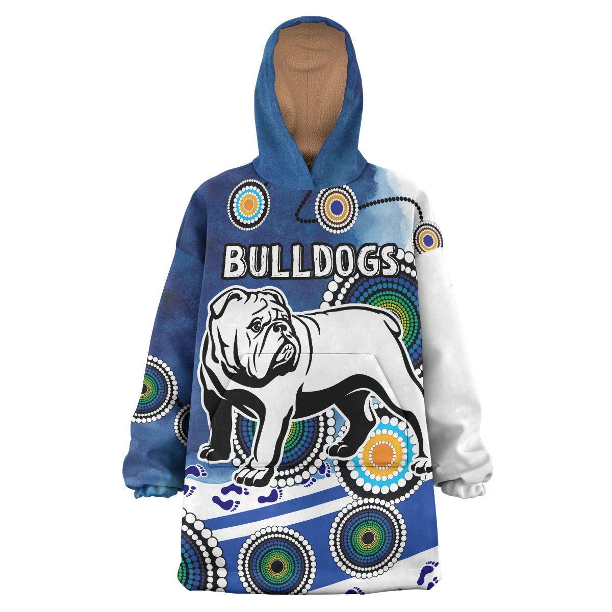 Bulldogs Rugby Snug Hoodie - Indigenous Bulldogs Wearable Blanket Hoodie RLT14 - Vibe Hoodie Shop