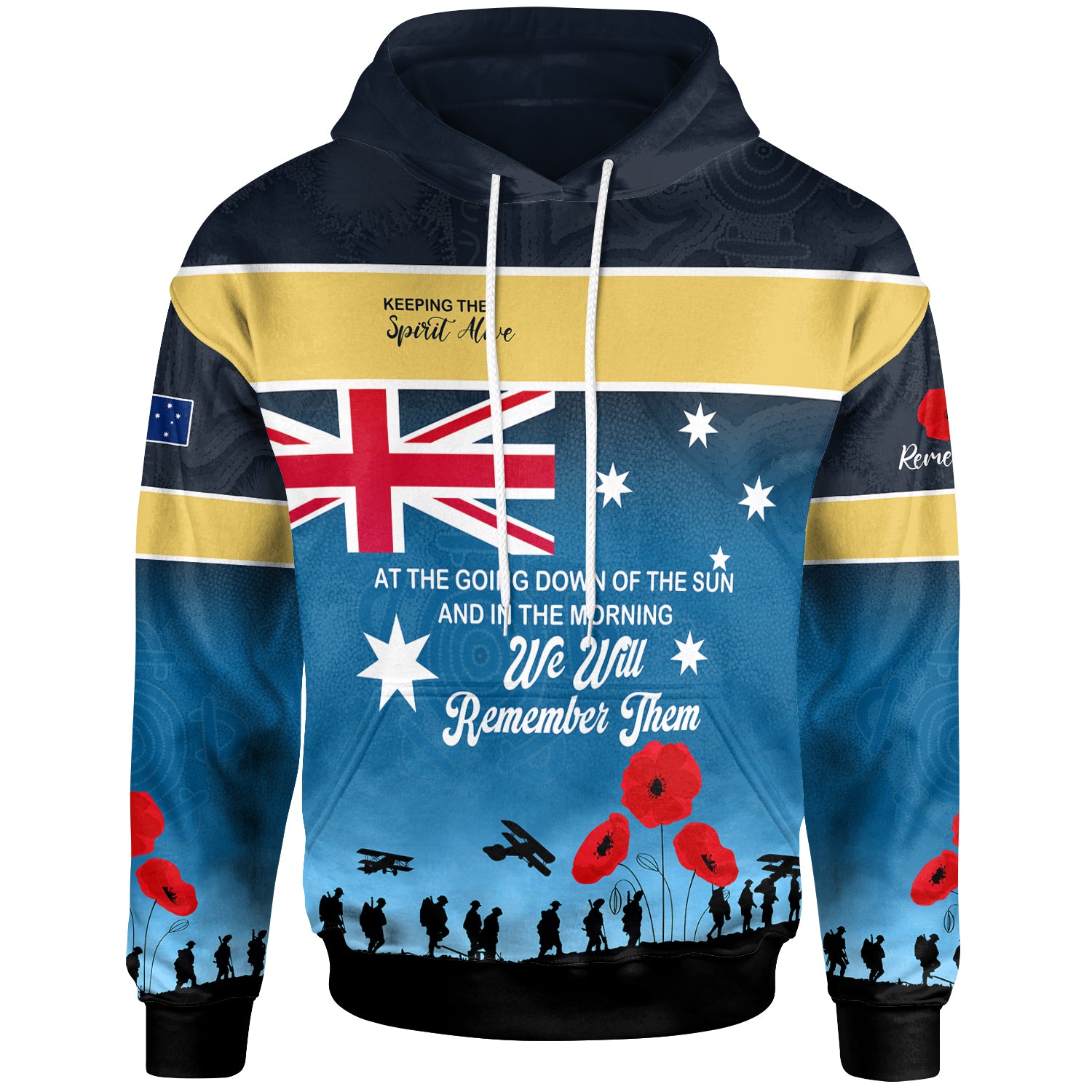 Australia Gold Coast Anzac Custom Hoodie - Keeping the Spirit Alive Hoodie - Vibe Hoodie Shop